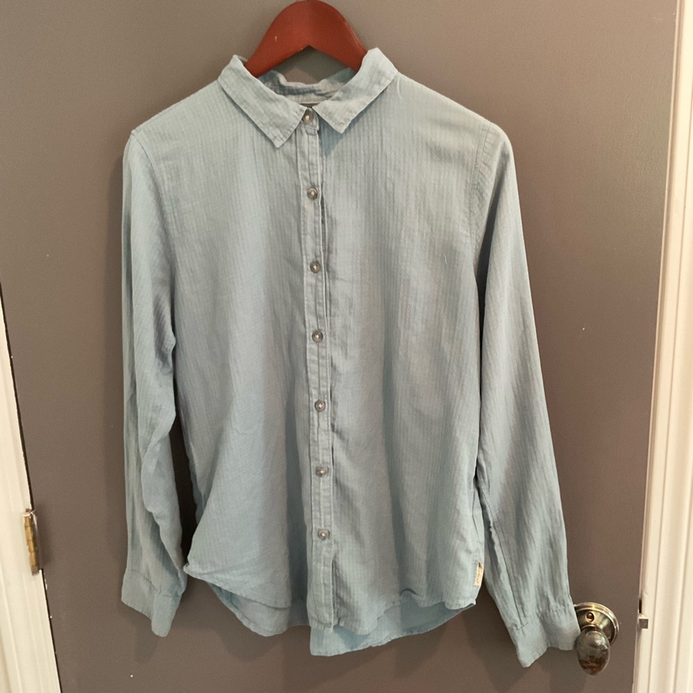 ExOfficio Insect Shield Blue Button-Down Shirt
